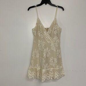 Speechless Cream Lace Mini Dress